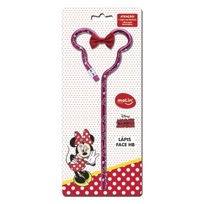 Lápis Preto N.2 Disney Minnie Face Sortido 22341 Molin - BT 1 UN