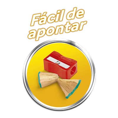 Lápis plástico preto Evolution Color sextavado 930017 Bic BT 12 UN