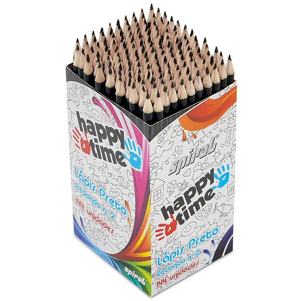 Lápis preto n.2 redondo HT Happy-time CX 144 UN