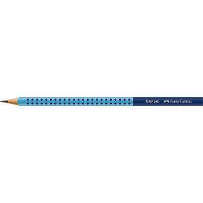 Lápis preto N.2, Grip two tone azul, Faber-Castell - BT 3 UN