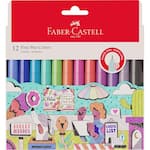Caneta Fine Pen,0.4mm, Colors, Faber-Castell - BT 12 UN