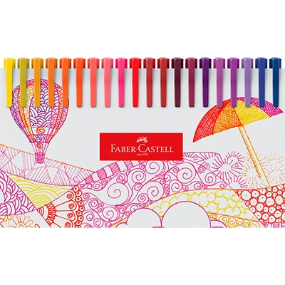 Caneta Fine Pen Colors 0.4mm 60 Cores Faber-Castell ET 1 UN