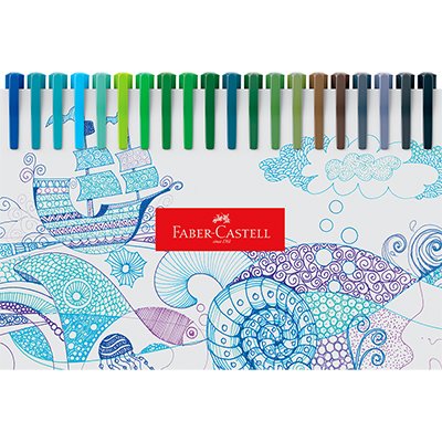 Caneta Fine Pen Colors 0.4mm 60 Cores Faber-Castell ET 1 UN