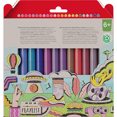 Caneta Fine Pen, 24 cores, 0.4mm, Colors, Faber-Castell - BT 1 UN
