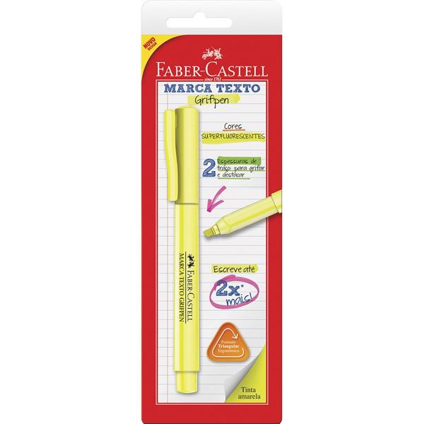 Marca Texto Grifpen Amarelo Faber-Castell BT 1 UN Marca Texto Grifpen Amarelo Faber-Castell BT 1 UN