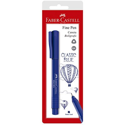 Caneta Fine Pen 0.4mm Classic Blue Faber-Castell BT 1 UN