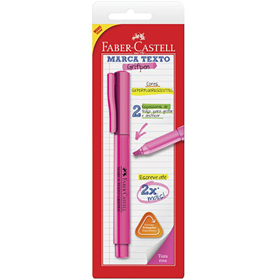 Marca Texto Grifpen Rosa Faber-Castell - BT 1 UN Marca Texto Grifpen Rosa Faber-Castell - BT 1 UN