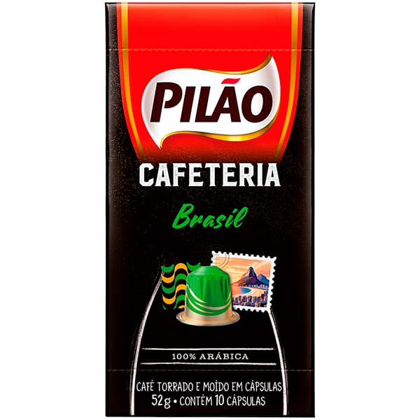 Café Pilão Cápsula Cafeteria Brasil Compatível com Máquina de Café Nespresso CX 10 UN