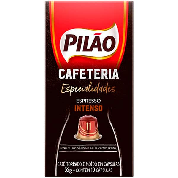 Café Pilão Cápsula Cafeteria Especialidades Intensidade 11 Compatível com Máquina de Café Nespresso - CX 10 UN