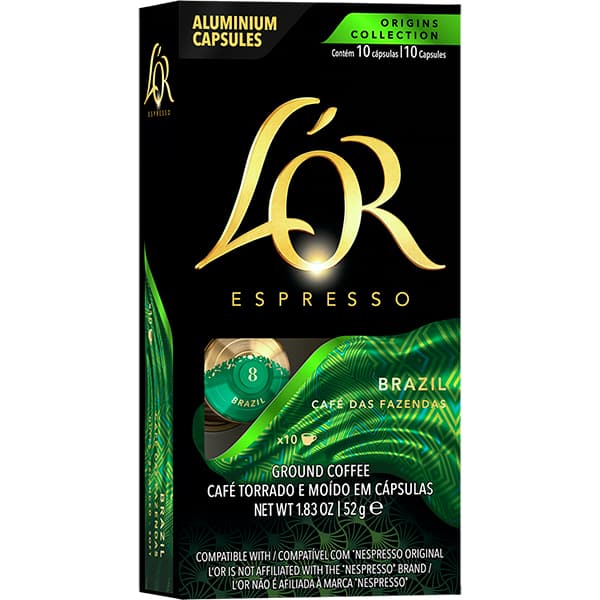 Cápsula para Nespresso, L'or, Brazil, CX 10 UN