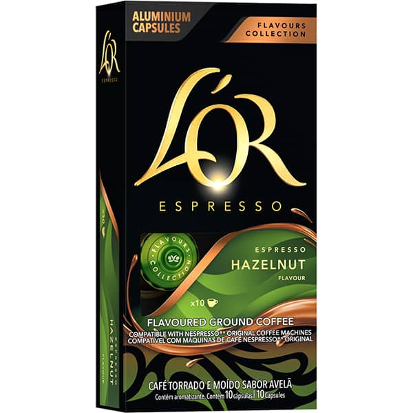 Cápsula para Nespresso, L'or, Hazelnut, CX 10 UN