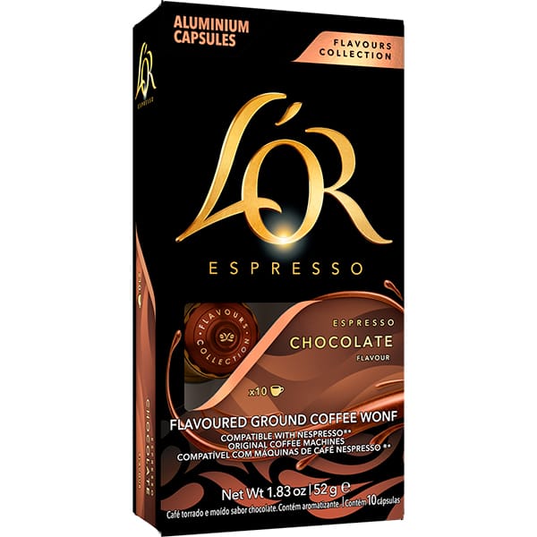 Cápsula para Nespresso, L'or, Chocolate, CX 10 UN
