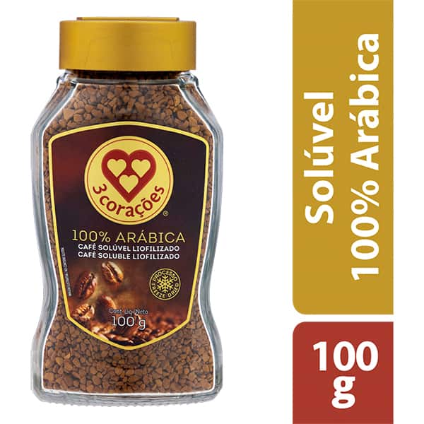 Café solúvel liofilizado, 100g, Tres Corações - PT 1 UN Café solúvel liofilizado, 100g, Tres Corações - PT 1 UN