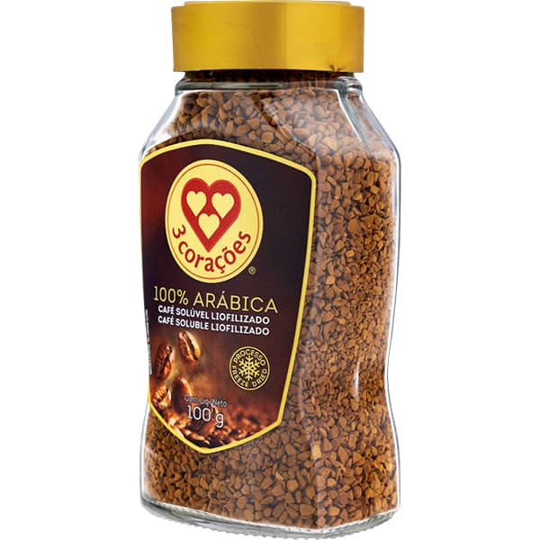 Café solúvel liofilizado, 100g, Tres Corações - PT 1 UN Café solúvel liofilizado, 100g, Tres Corações - PT 1 UN