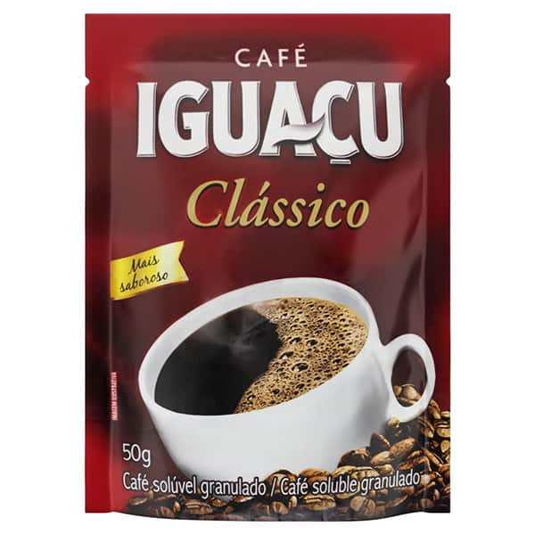 Café solúvel iguaçu, Clássico, 50g, 12142014, Tres Corações - PT 1 UN