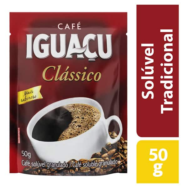 Café solúvel iguaçu, Clássico, 50g, 12142014, Tres Corações - PT 1 UN