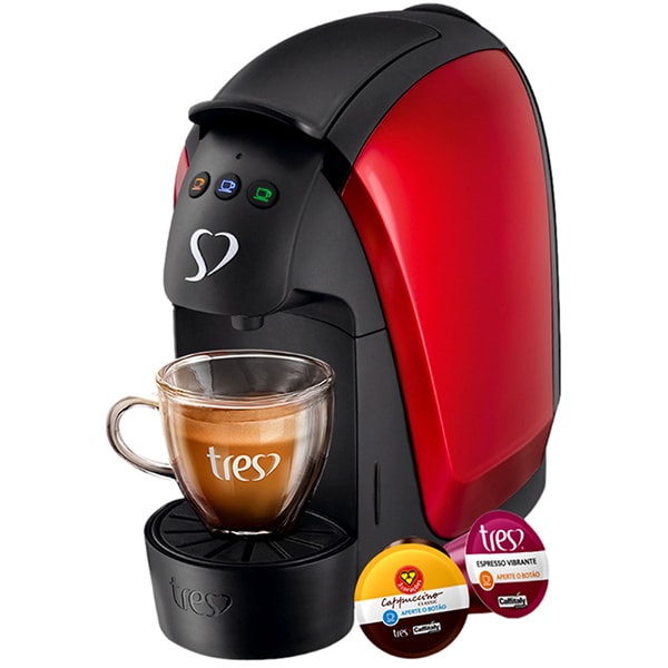 Cafeteira Luna para Expresso e Multibebidas, 127v, Vermelha, 20911389, Três Corações - CX 1 UN