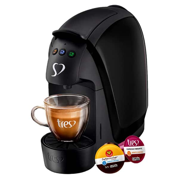 Cafeteira Passione para Espresso e Multibebidas, 127v, Preta, 20911391, Três Corações - CX 1 UN