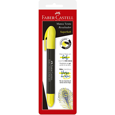 Marca Texto SuperSoft Amarelo Gel Faber-Castell BT 1 UN Marca Texto SuperSoft Amarelo Gel Faber-Castell BT 1 UN