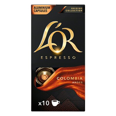 Cápsula de café Lór, Colombia, Compatível com Cafeteira Nespresso - CX 10 UN