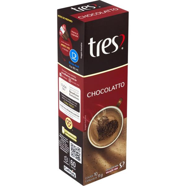 Cápsula de Chocolatto, Compatível com Cafeteira Tres, 3 corações - CX 10 UN