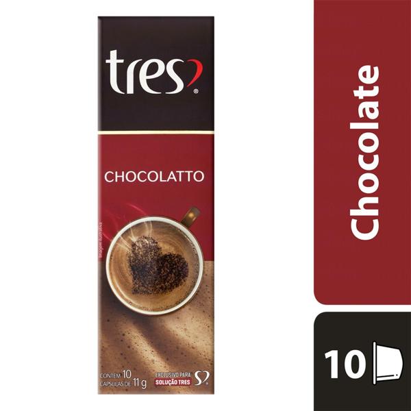 Cápsula de Chocolatto, Compatível com Cafeteira Tres, 3 corações - CX 10 UN