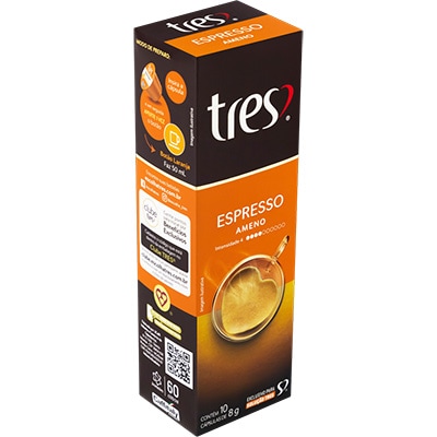 Cápsula de Café Espresso Ameno, Compatível com Cafeteira Tres, 3 corações - CX 10 UN