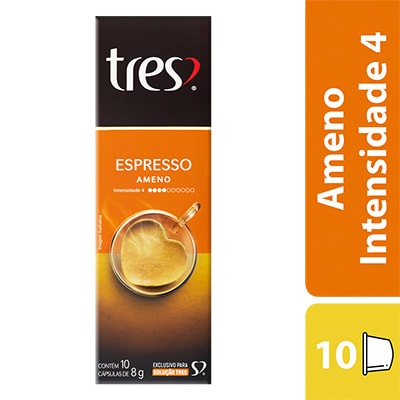 Cápsula de Café Espresso Ameno, Compatível com Cafeteira Tres, 3 corações - CX 10 UN