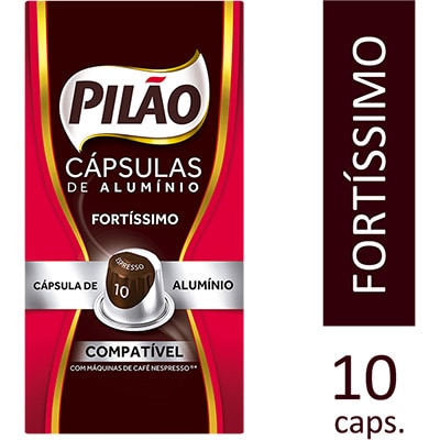 Cápsulas de Café Fortíssimo, Compatível com Cafeteira Nespresso - CX 10 UN