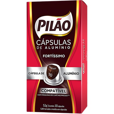 Cápsulas de Café Fortíssimo, Compatível com Cafeteira Nespresso - CX 10 UN