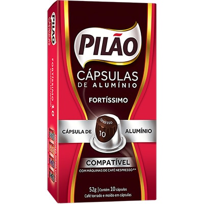 Cápsulas de Café Fortíssimo, Compatível com Cafeteira Nespresso - CX 10 UN