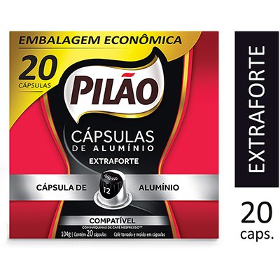 Café Pilão Cápsula Extraforte, Compatível com Cafeteira Nespresso - CX 20 UN