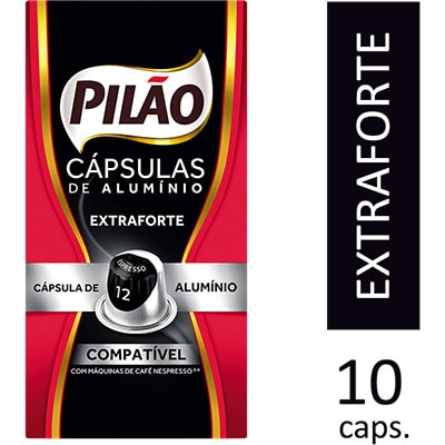 Café Pilão Cápsula Extraforte , Compatível com Cafeteira Nespresso - CX 10 UN