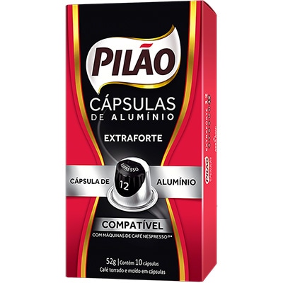 Café Pilão Cápsula Extraforte , Compatível com Cafeteira Nespresso - CX 10 UN