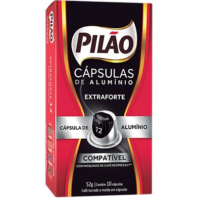 Café Pilão Cápsula Extraforte , Compatível com Cafeteira Nespresso - CX 10 UN