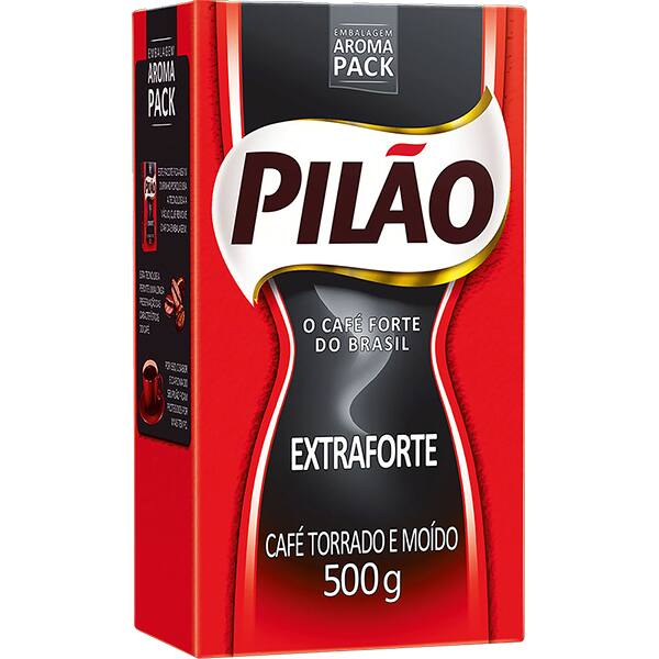 Café torrado e moído Extra forte, 500g, 1670078, Pilão - CX 1 UN