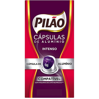 Café Pilão Cápsula Intenso , Compatível com Cafeteira Nespresso - CX 10 UN