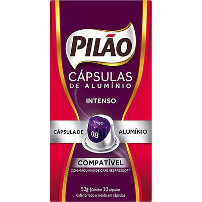 Café Pilão Cápsula Intenso , Compatível com Cafeteira Nespresso - CX 10 UN