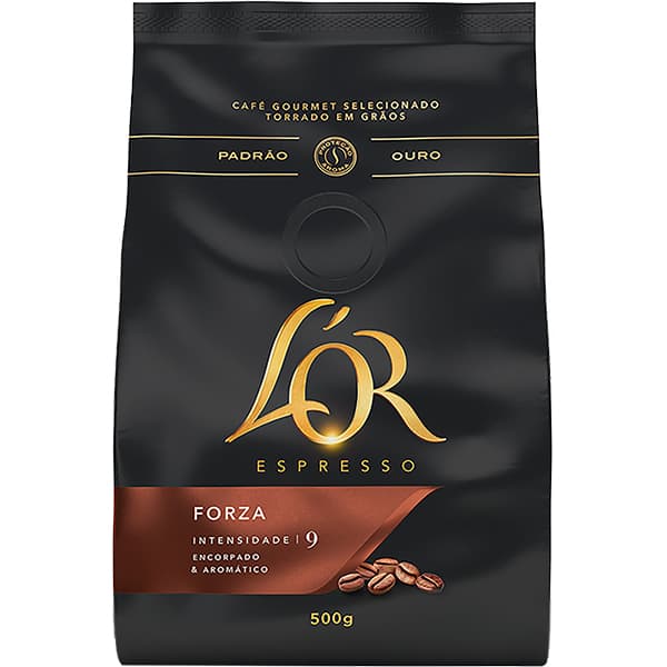 Café torrado em grão espresso Forza Gourmet, 500g, L'or - PT 1 UN