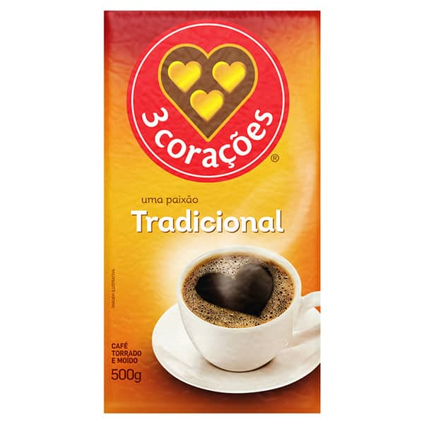 Café Torrado e Moído 3 Corações, Tradicional, Três Corações - PT 1 UN