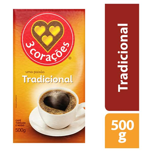 Café Torrado e Moído 3 Corações, Tradicional, Três Corações - PT 1 UN