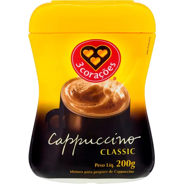 Café solúvel cappuccino classic 200g 12034096 Três Corações PT 1 UN