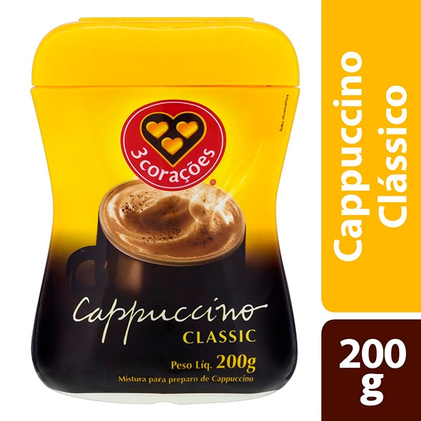 Café solúvel cappuccino classic 200g 12034096 Três Corações PT 1 UN