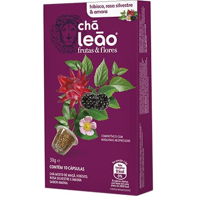 Cápsula de chá para Nespresso hibisco 6676 Leão CX 10 UN