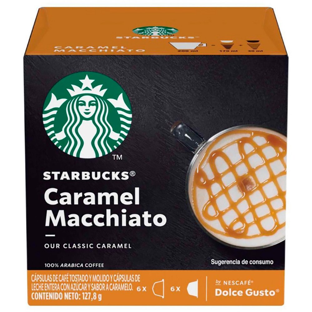 Cápsula de café Starbucks p/Dolce Gusto Caramel Macch