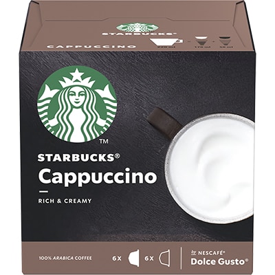 Cápsula de café Starbucks Cappuccino, Compatível com Cafeteira Dolce Gusto, Starbucks - CX 12 UN