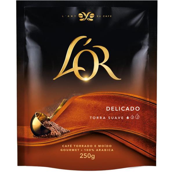 Café L'or Torrado e Moído Delicado, Sachê 250g PT 1 UN