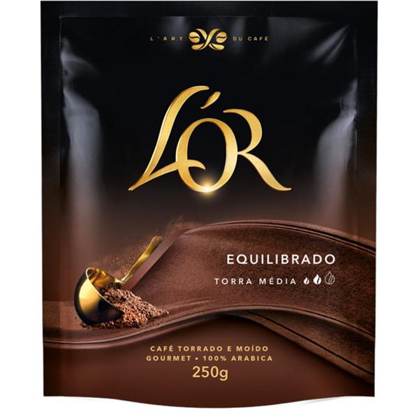 Café L'or Torrado e Moído Equilibrado, Sachê 250g PT 1 UN