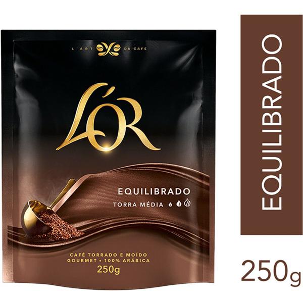 Café L'or Torrado e Moído Equilibrado, Sachê 250g PT 1 UN