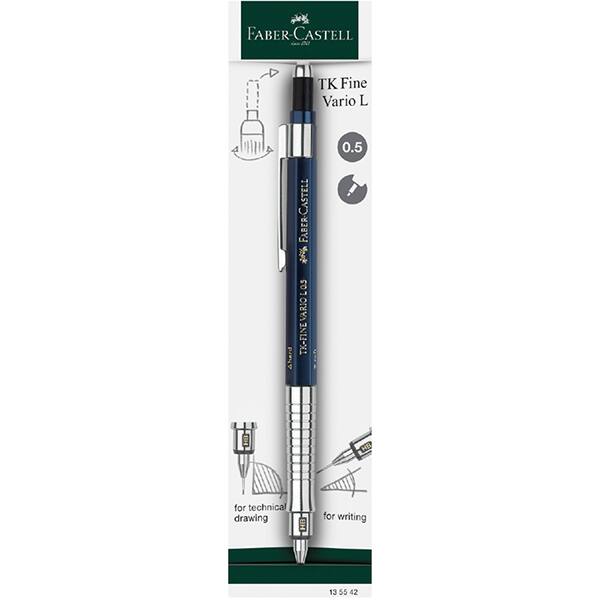 Lapiseira Técnica 0.5mm TK-Fine, Vario L, Azul, Faber-Castell - BT 1 UN